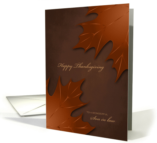 Thanksgiving to Son in Law - Warm Autumn Leaves card (1122188)