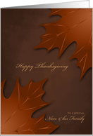 Thanksgiving to Niece and her Family - Warm Autumn Leaves card