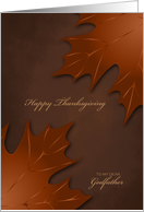Thanksgiving to Godfather - Warm Autumn Leaves card