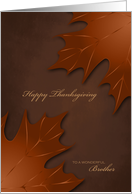 Thanksgiving to Brother - Warm Autumn Leaves card