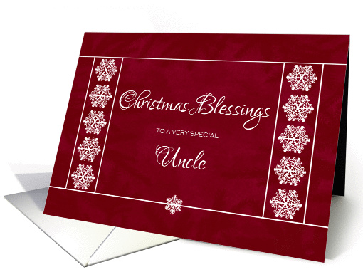 Christmas Blessings for Uncle - Snowflakes card (1136610)