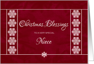 Christmas Blessings for Niece - Snowflakes card