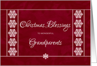 Christmas Blessings for Grandparents - Snowflakes card