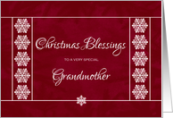 Christmas Blessings for Grandmother - Snowflakes card