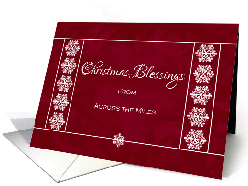 Christmas Blessings From Across the Miles - Snowflakes card (1136862)