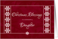 Christmas Blessings for Daughter - Snowflakes card