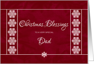 Christmas Blessings for Dad - Snowflakes card
