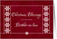 Christmas Blessings for Brother in Law - Snowflakes card