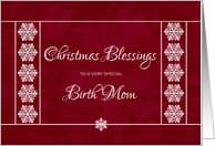 Christmas Blessings for Birth Mom - Snowflakes card