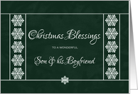 Christmas Blessings for Son and his Boyfriend - Snowflakes card