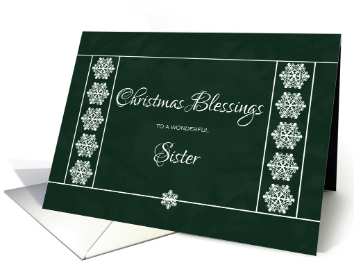 Christmas Blessings for Sister - Snowflakes card (1137442)