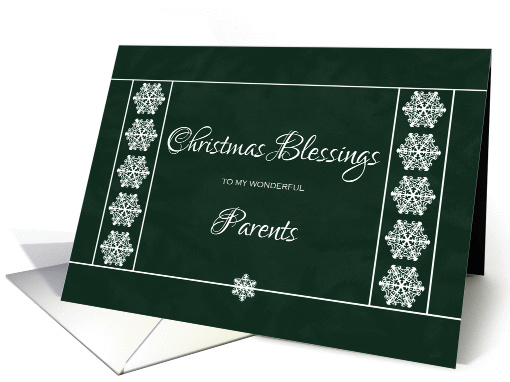 Christmas Blessings for Parents - Snowflakes card (1137546)