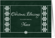 Christmas Blessings for Niece - Snowflakes card