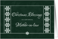 Christmas Blessings for Mother in Law - Snowflakes card