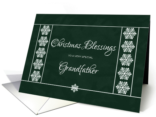 Christmas Blessings for Grandfather - Snowflakes card (1137674)