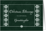 Christmas Blessings for Granddaughter - Snowflakes card