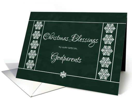 Christmas Blessings for Godparents - Snowflakes card (1137678)