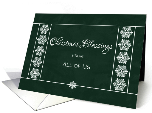Christmas Blessings From All of Us - Snowflakes card (1138002)
