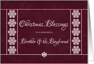Christmas Blessings for Brother and his Boyfriend - Snowflakes card