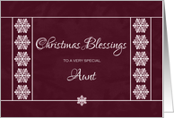 Christmas Blessings for Aunt - Snowflakes card