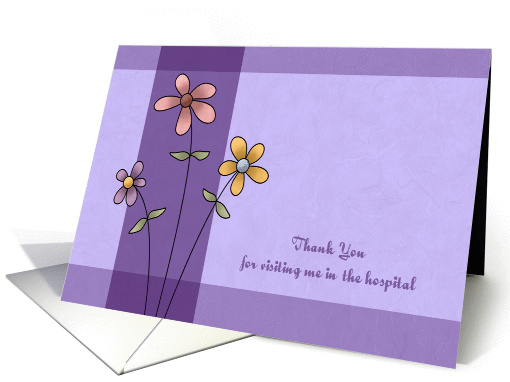 Thank You for Hospital Visit - Standing Flowers card (1140196)
