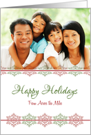 Happy Holidays From Across the Miles - Snowflake Photo card