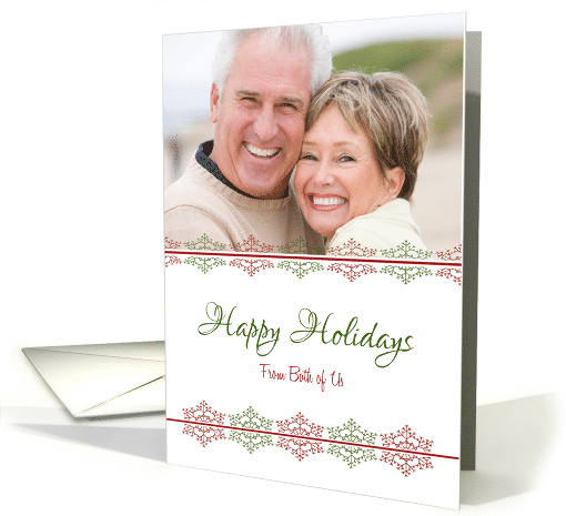 Happy Holidays From Both of Us - Snowflake Photo card (1141224)
