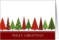 Merry Christmas - Festive Christmas Trees card