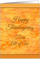 Thanksgiving From All of Us - Abstract Autumn Colors card