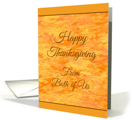 Thanksgiving From Both of Us - Abstract Autumn Colors card (1159202)