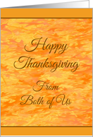 Thanksgiving From Both of Us - Abstract Autumn Colors card
