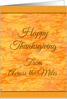 Thanksgiving From Across the Miles - Abstract Autumn Colors card