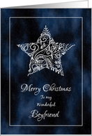 Christmas Star for Boyfriend card