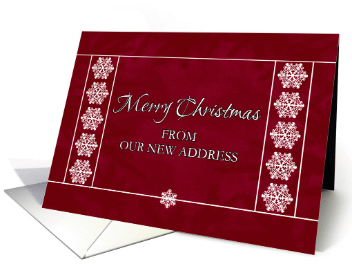 Christmas From Our New Address - Snowflakes card (1195718)