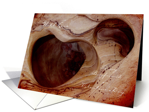 Boyfriend Valentine's Day - Heart Shaped Rock Formation card (1215146)