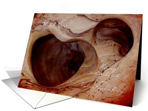For Husband Valentine's Day - Heart Shaped Rock Formation card