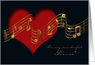 Valentine’s Day for Fiance You Are My Heart Song card