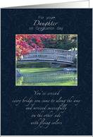 Daughter Graduation Congratulations Water Under the Bridge Reflection card