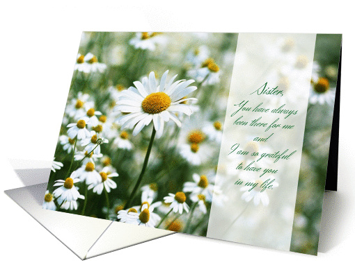 For Sister on Mother's Day Field of Daisies card (1239462)