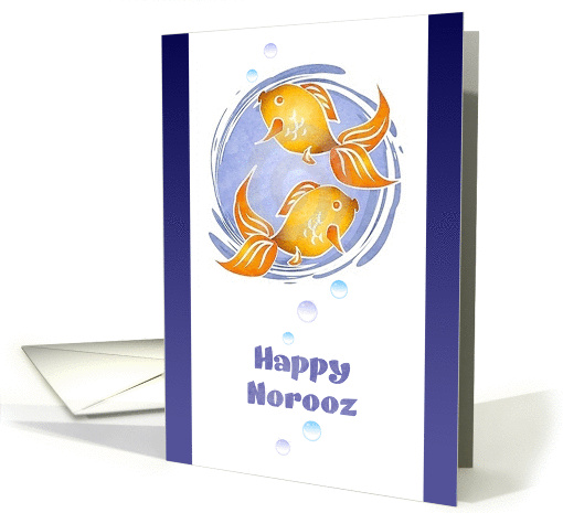 Happy Norooz - Goldfish and Bubbles card (1239978)