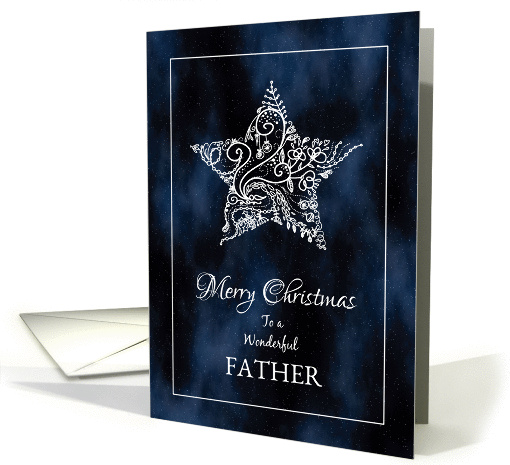 Merry Christmas for Father - Christmas Star and Stardust card
