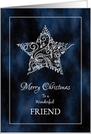 Merry Christmas for Friend - Christmas Star and Stardust card