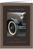 For Step Son on Father’s Day Classic Car card