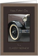 For Nephew on Father’s Day Classic Car card