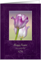 Easter for Son ~ Pink Ribbon Tulips card