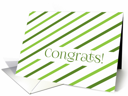 Congrats! Green Stripes card (1269604)