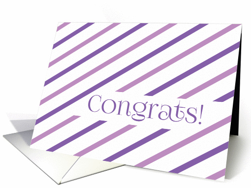 Congrats! Purple Stripes card (1269606)