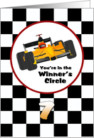 Happy 7th Birthday Race Car Winner’s Circle card