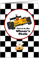 Happy 8th Birthday Race Car Winner’s Circle card