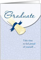 Graduation Congratulations Rolled Diploma card